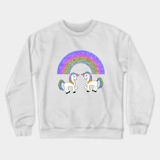 GLITTER RAINBOW UNICORN Crewneck Sweatshirt